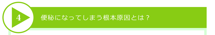 便秘になってしまう根本原因とは?